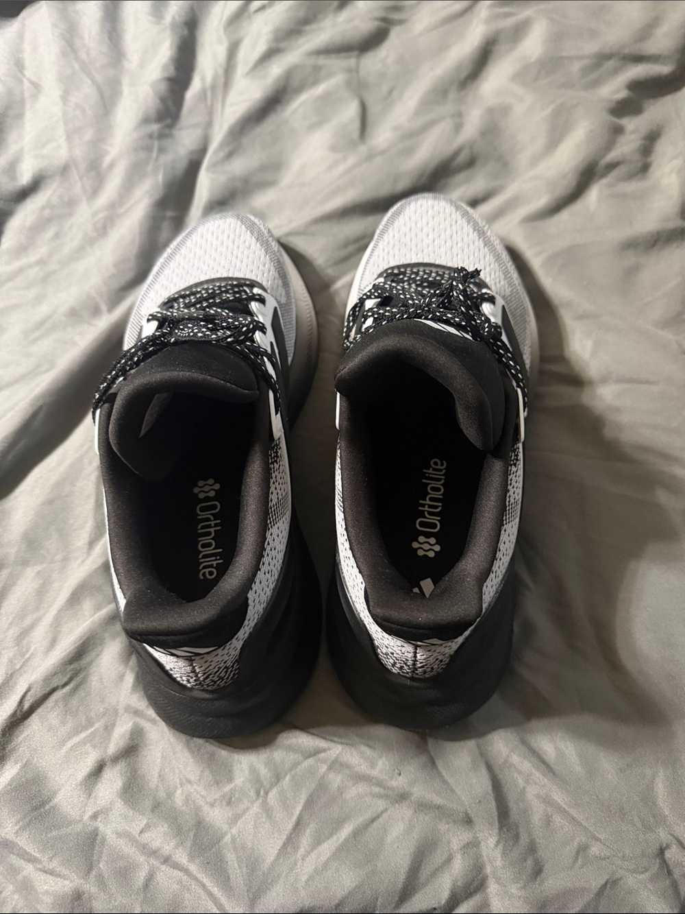 adidas Black and White Running Sneakers with Ortholite